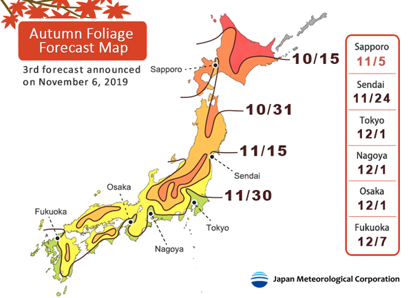 Autumn Foliage Forecast Map