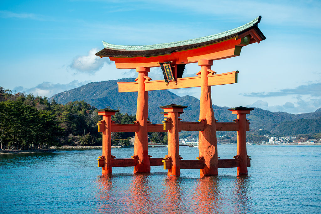 The torii shrine gate at Itsukushima Shrine